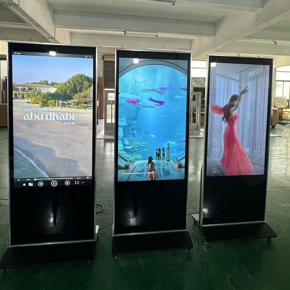 Imreoir fógraíochta faoi dhíon 55inch urláir faoi dhíon